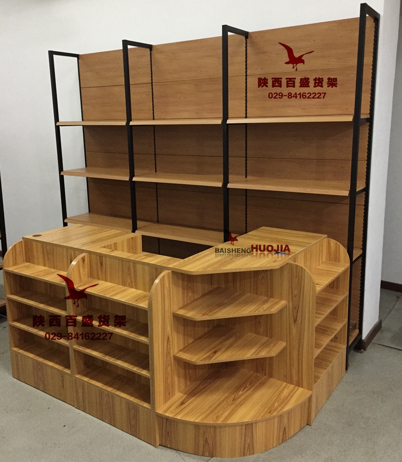 煙酒柜木紋收銀臺